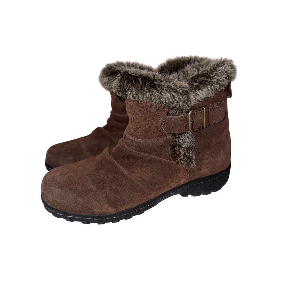 Khombu Lindsey 1077489 Womens Snow Boots 8M Brown Leather All Weather Ankle Boot
